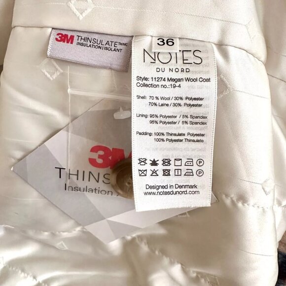 NWT Women's NOTES DU NORD Megan Plaid Wool Blend Coat in Multi Size 36 US4 - Picture 9 of 9